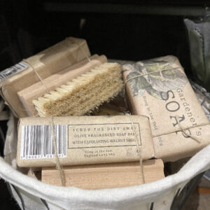 Gardeners hand soap and brush